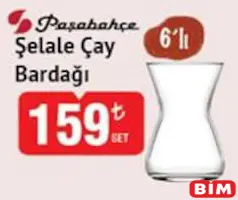 PAŞABAHÇE ŞELALE ÇAY BARDAĞI 6'LI